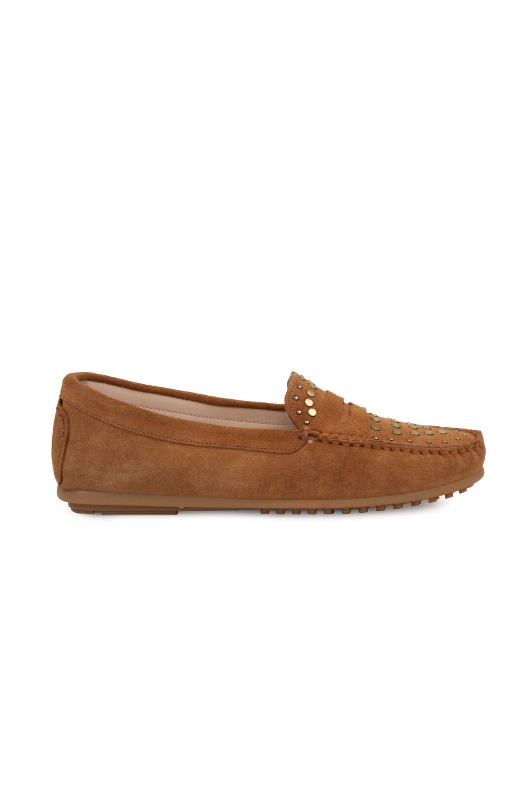 Pegia Women's Genuine Suede Loafers 700916  - Chestnut