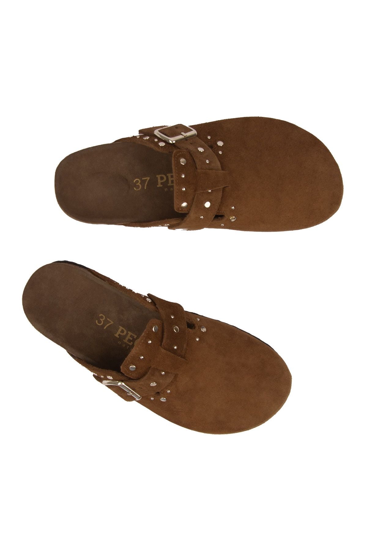 Pegia Women's Genuine Suede Clogs 215542  - Choco