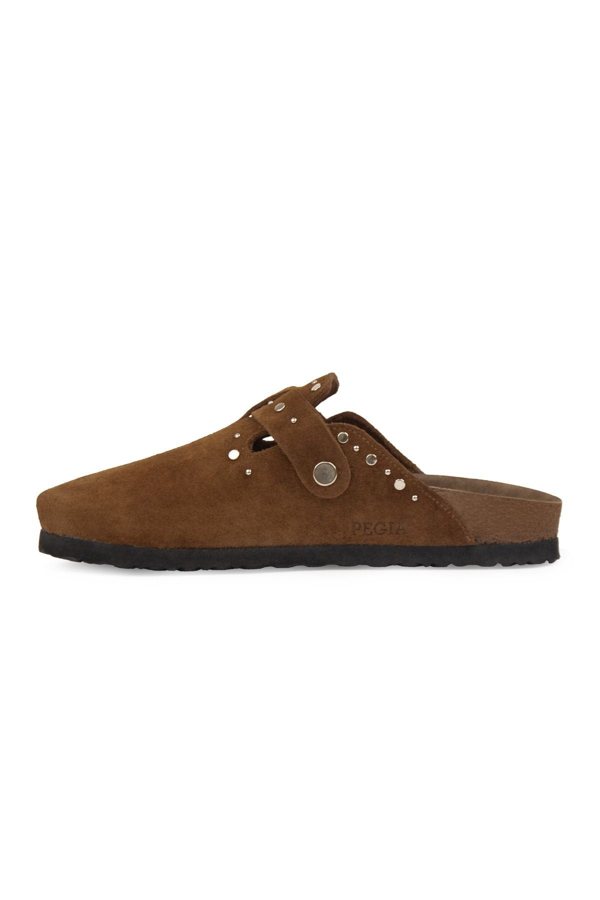 Pegia Women's Genuine Suede Clogs 215542  - Choco