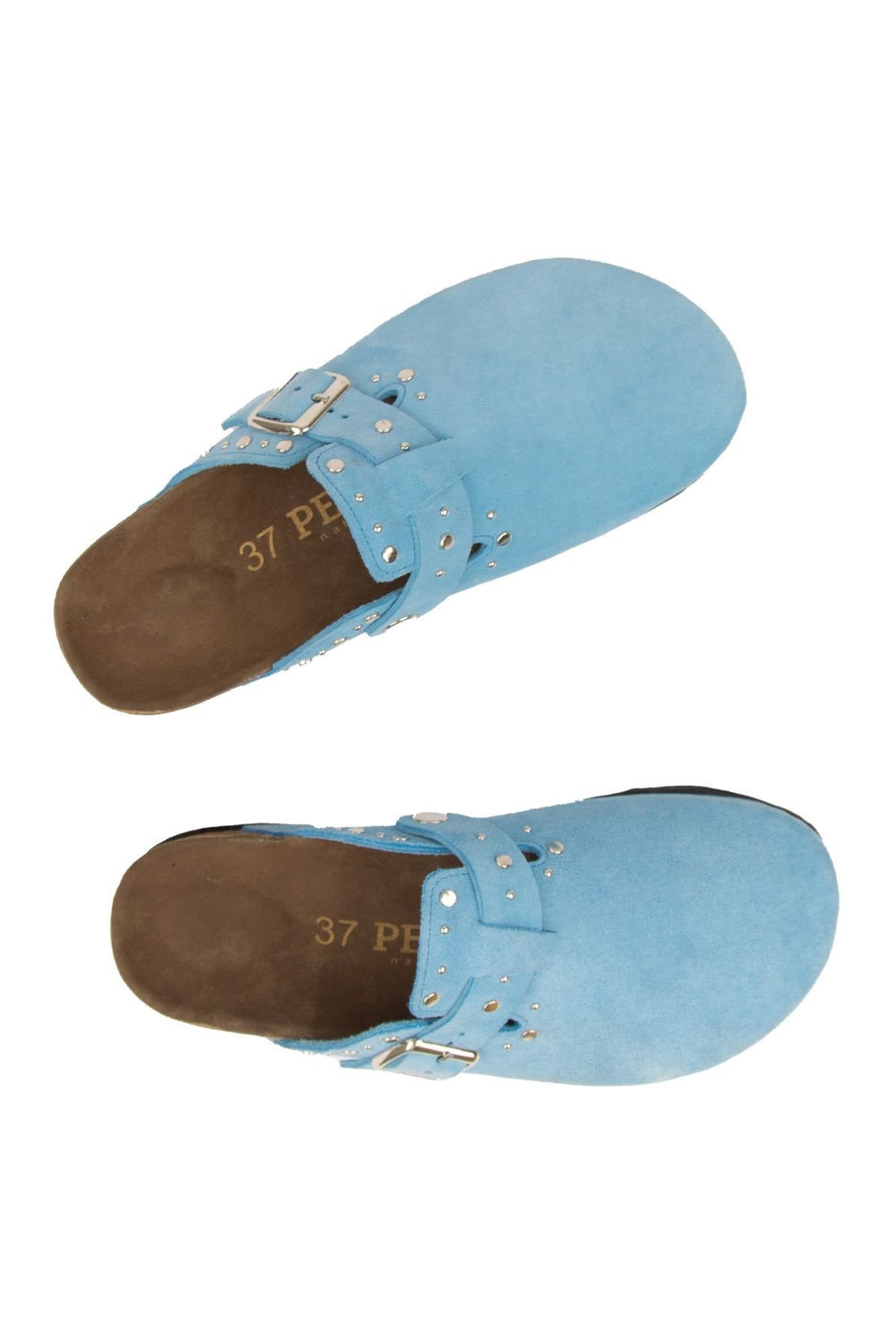 Pegia Women's Genuine Suede Clogs 215542  - Blue