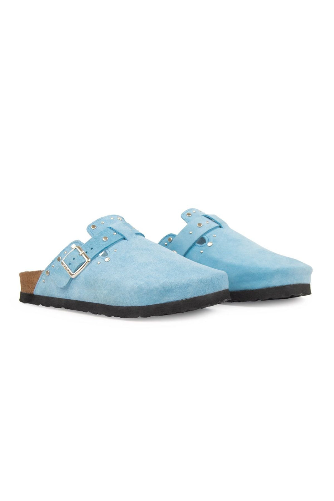 Pegia Women's Genuine Suede Clogs 215542  - Blue