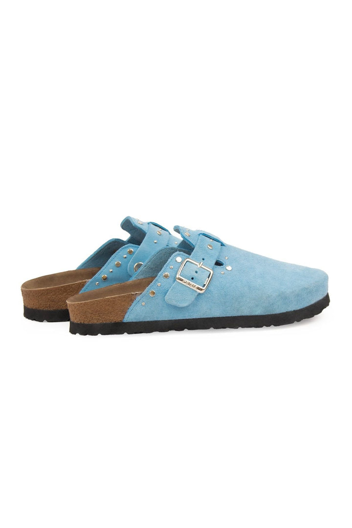 Pegia Women's Genuine Suede Clogs 215542  - Blue