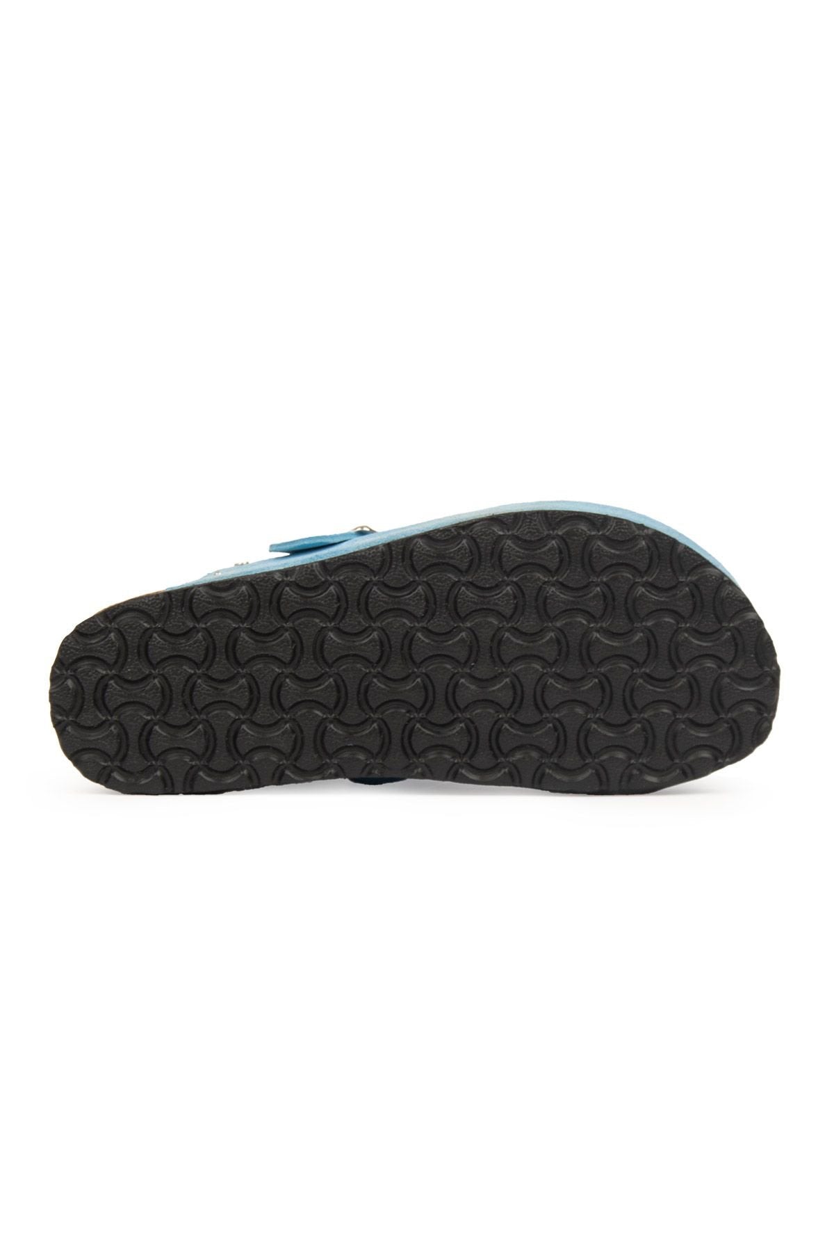 Pegia Women's Genuine Suede Clogs 215542  - Blue
