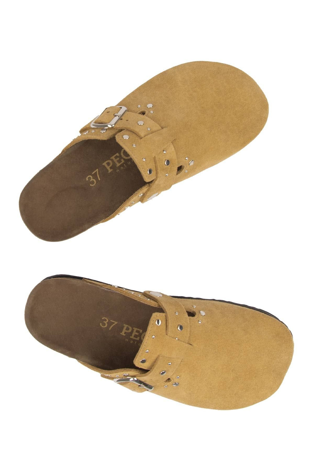 Pegia Women's Genuine Suede Clogs 215542  - Mustard