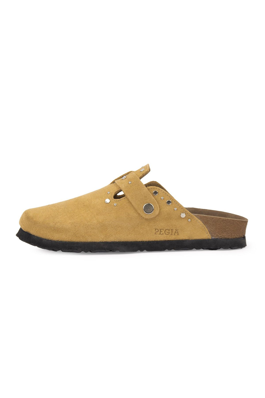 Pegia Women's Genuine Suede Clogs 215542  - Mustard