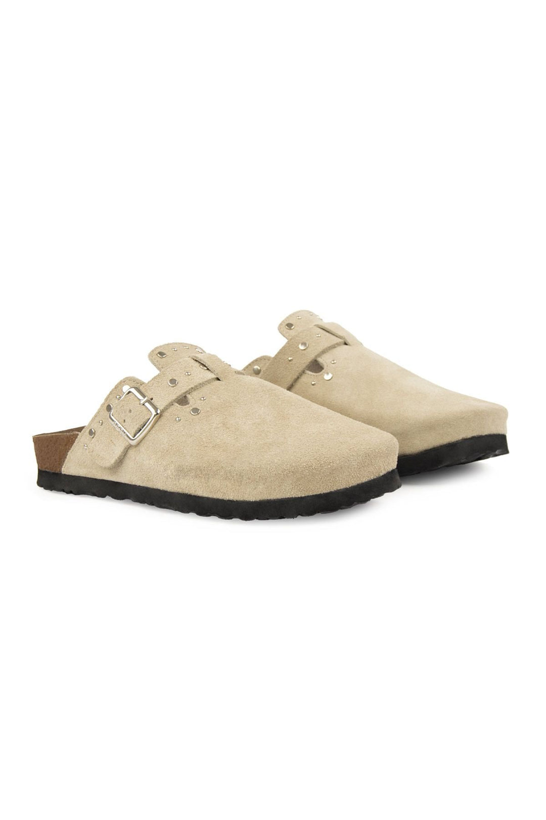 Pegia Women's Genuine Suede Clogs 215542  - Beige