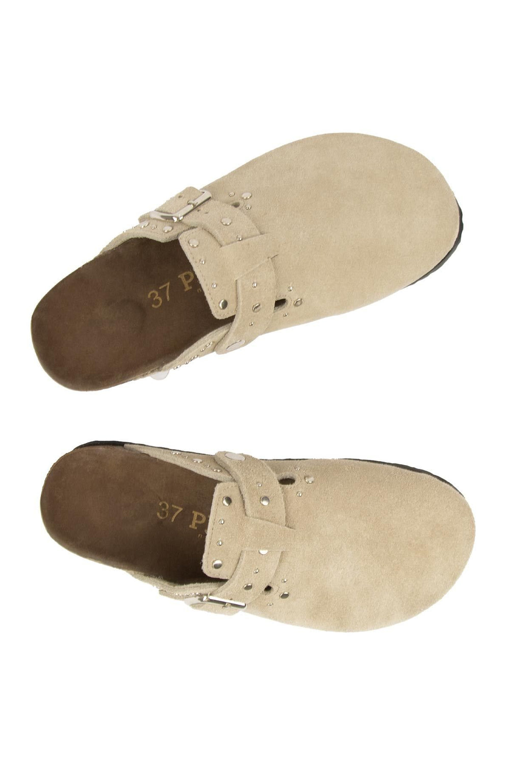 Pegia Women's Genuine Suede Clogs 215542  - Beige