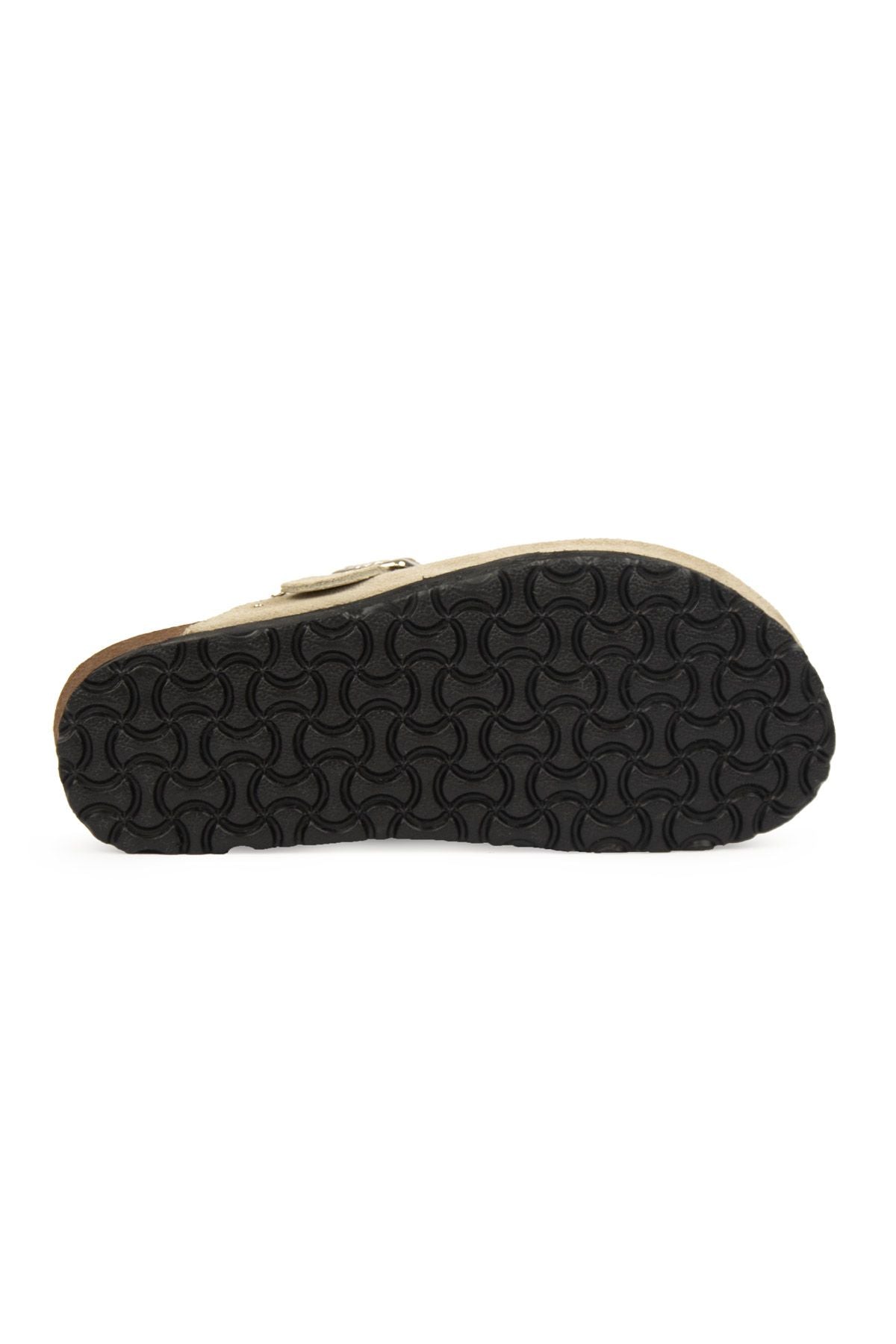 Pegia Women's Genuine Suede Clogs 215542  - Beige