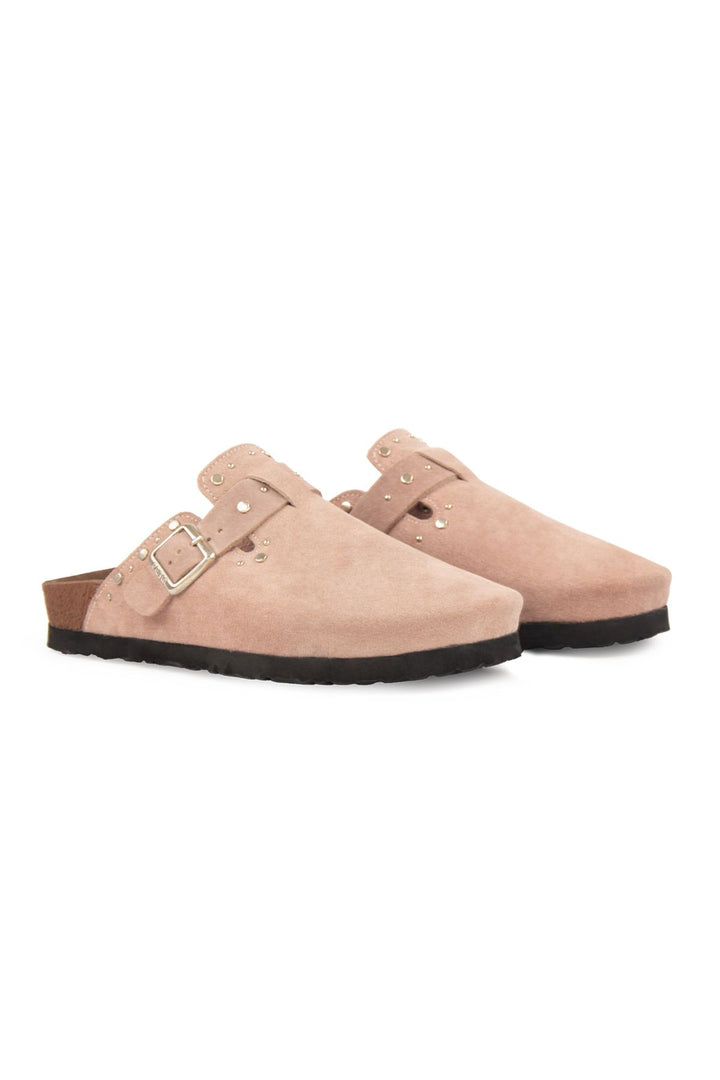 Pegia Women's Genuine Suede Clogs 215542  - Rose