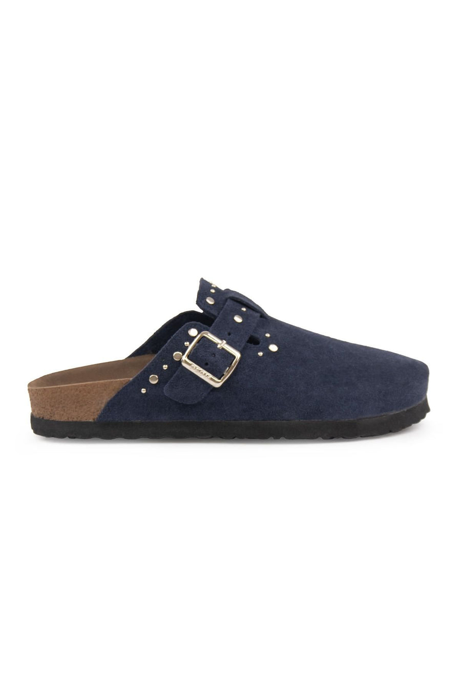 Pegia Women's Genuine Suede Clogs 215542  - Navy