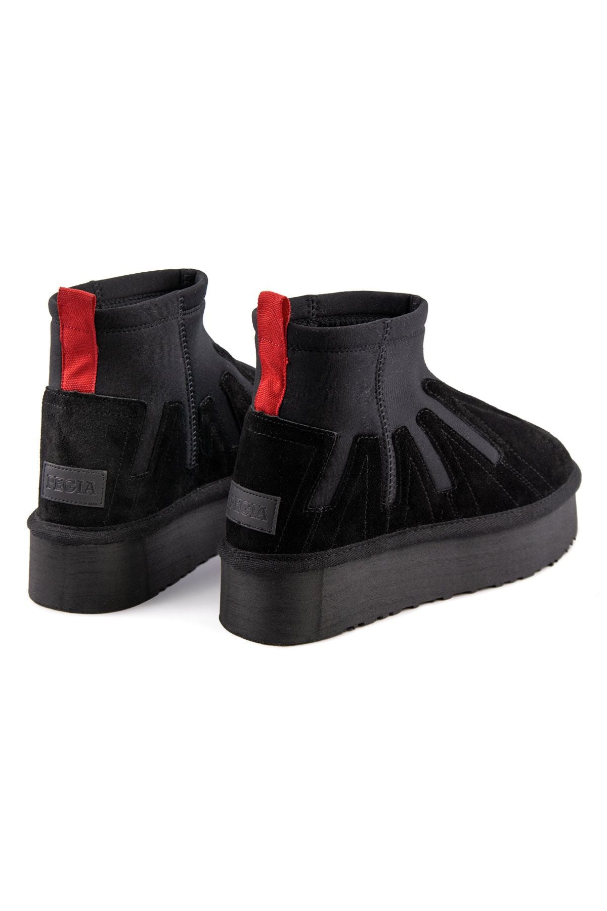 Pegia Women’s Suede Stretch Boots 191153  - Black