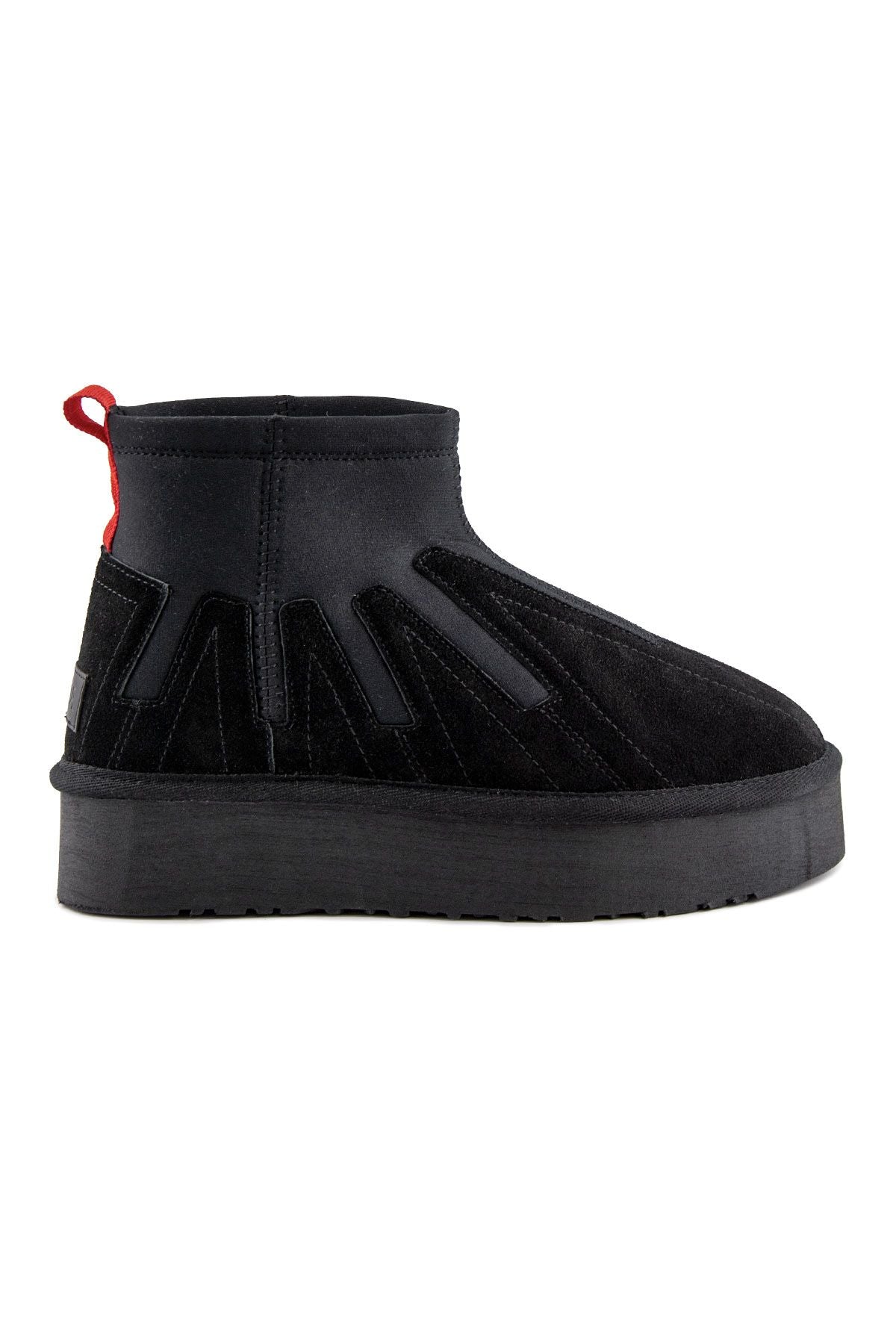 Pegia Women’s Suede Stretch Boots 191153  - Black