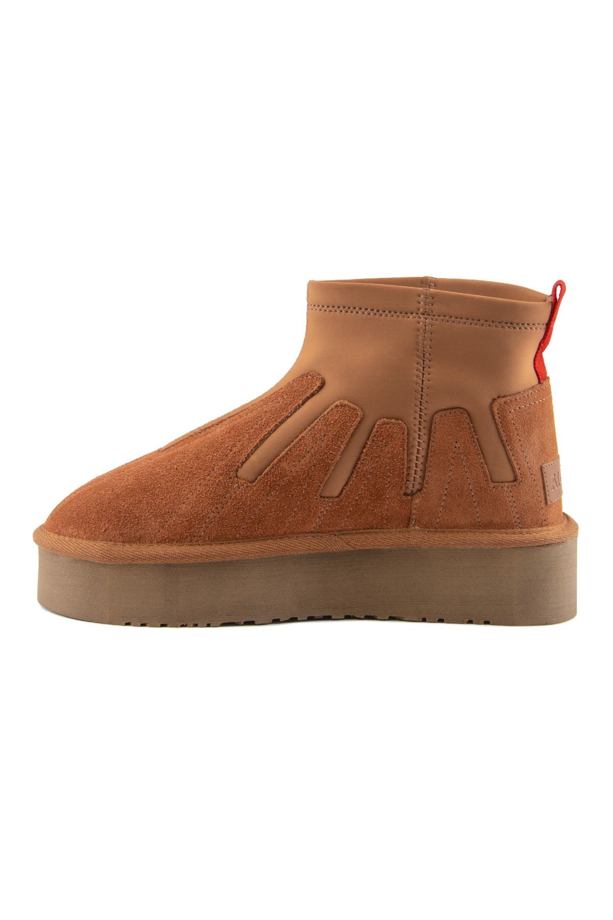 Pegia Women’s Suede Stretch Boots 191153  - Chestnut
