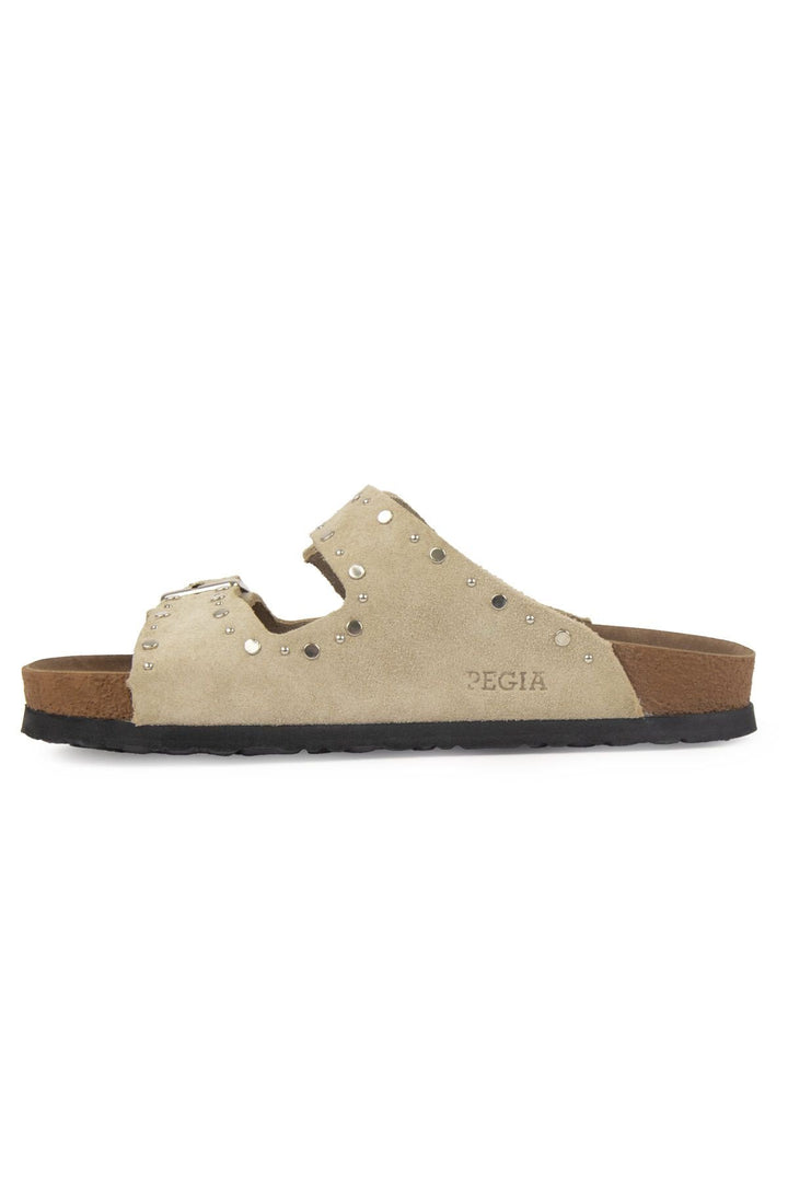Pegia Women's Genuine Suede Slippers 215543  - Beige