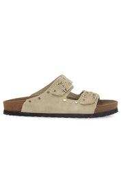 Pegia Women's Genuine Suede Slippers 215543  - Beige