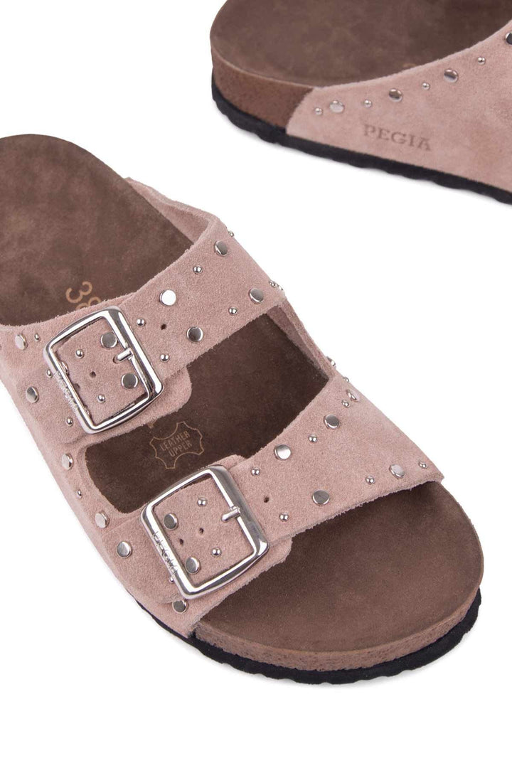 Pegia Women's Genuine Suede Slippers 215543  - Rose