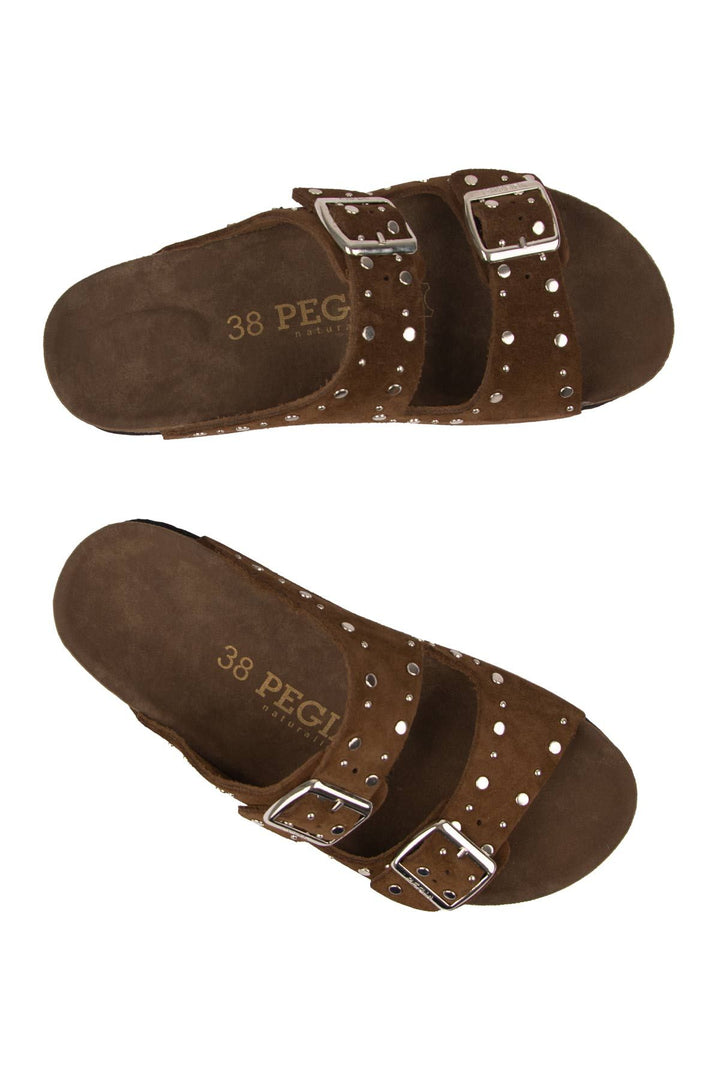 Pegia Women's Genuine Suede Slippers 215543  - Choco