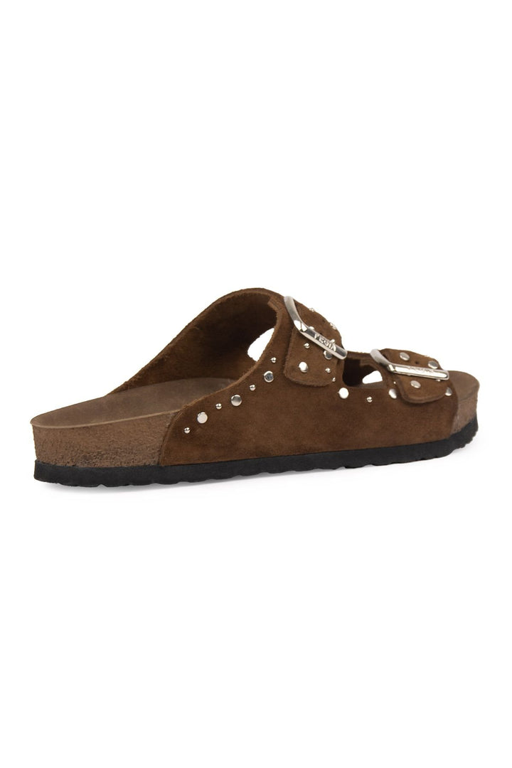 Pegia Women's Genuine Suede Slippers 215543  - Choco