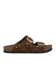 Pegia Women's Genuine Suede Slippers 215543  - Choco
