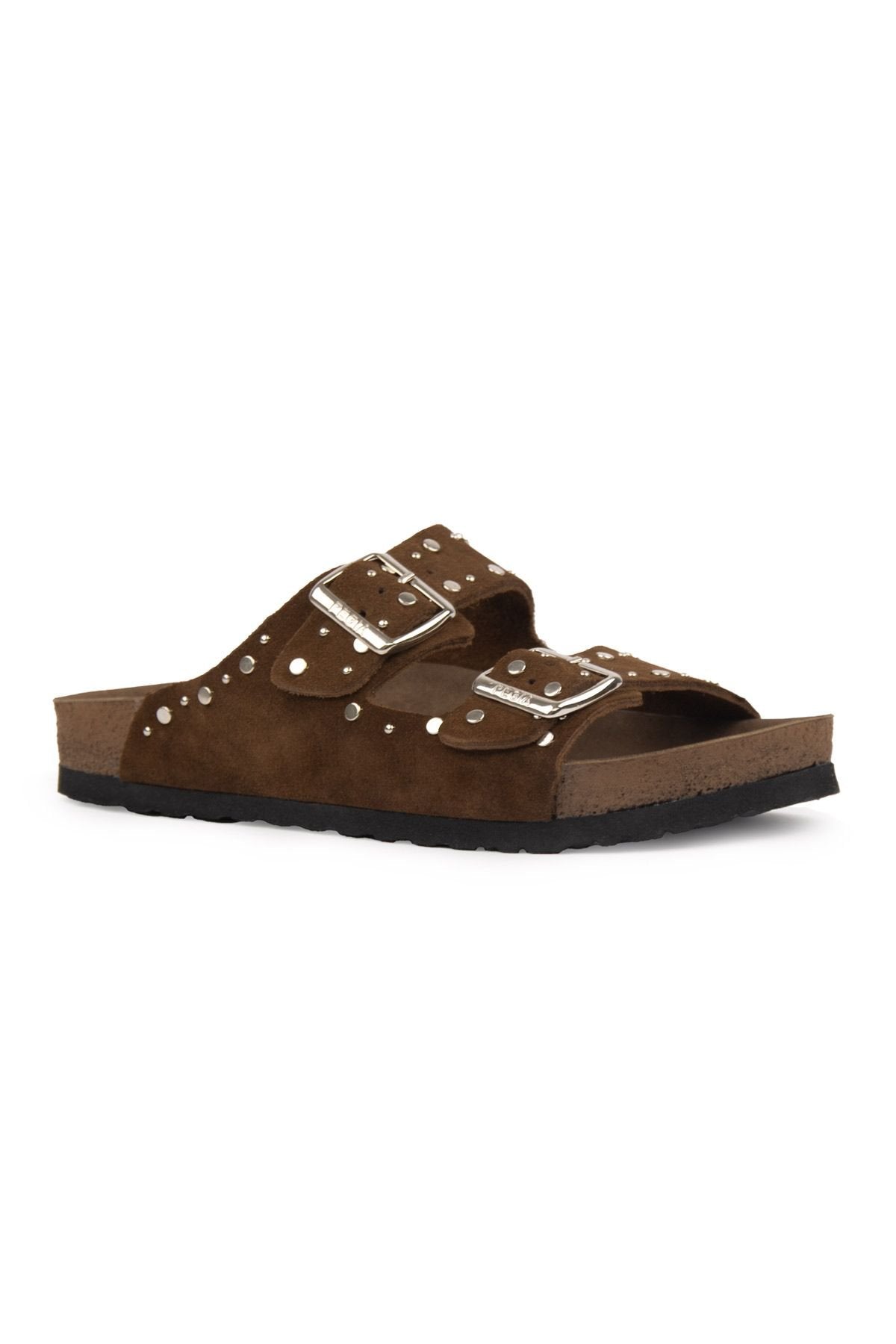 Pegia Women's Genuine Suede Slippers 215543  - Choco