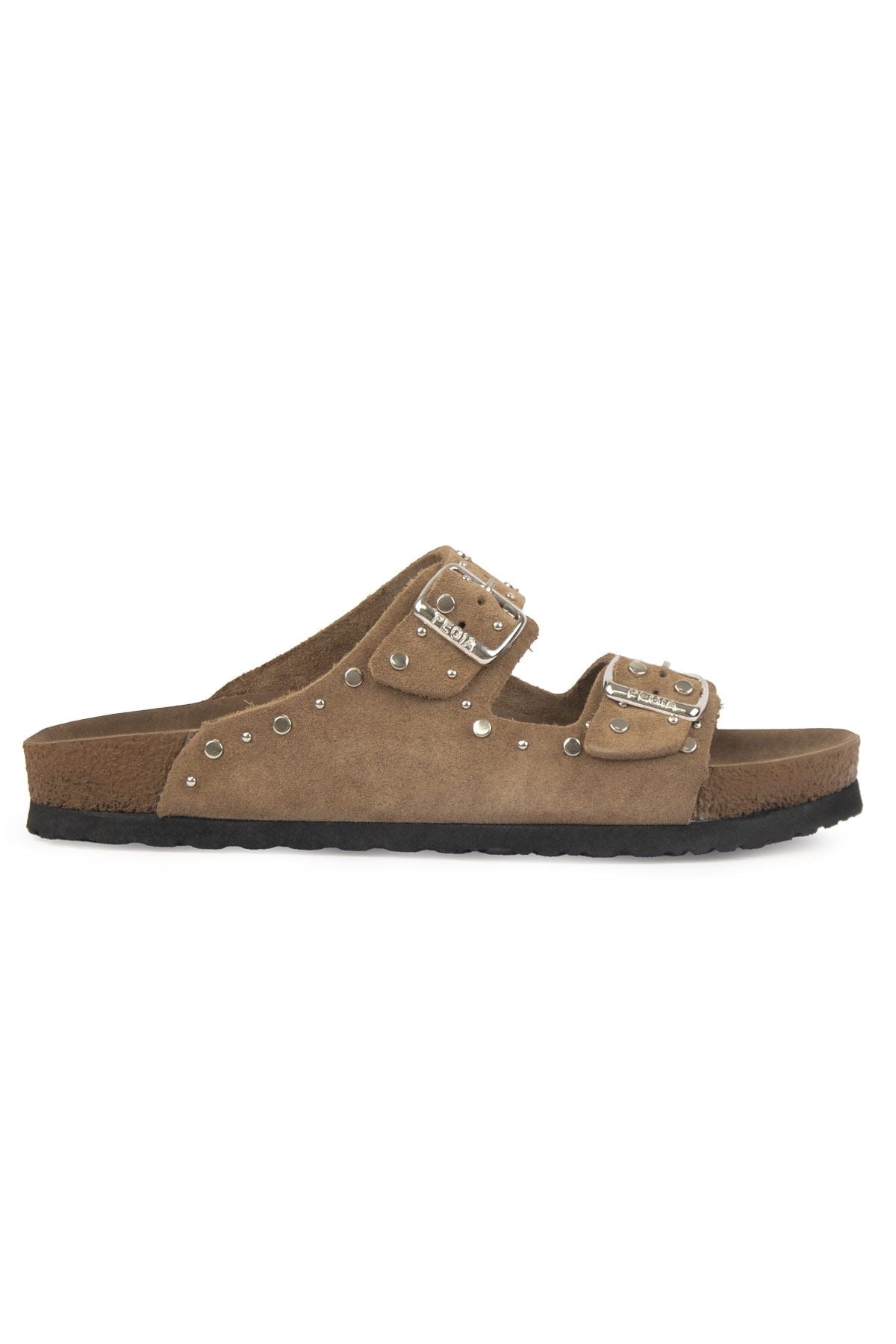 Pegia Women's Genuine Suede Slippers 215543  - Stone