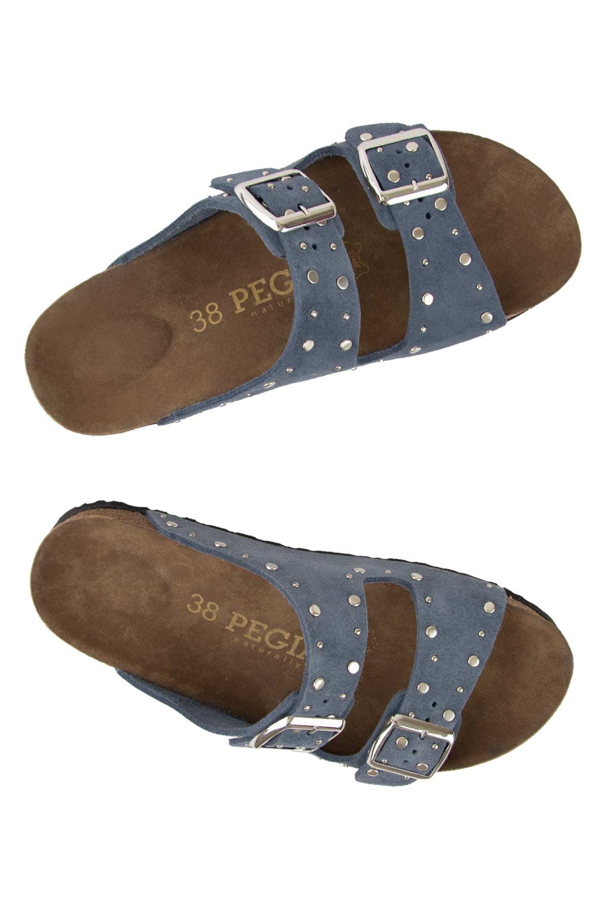 Pegia Women's Genuine Suede Slippers 215543  - Blue