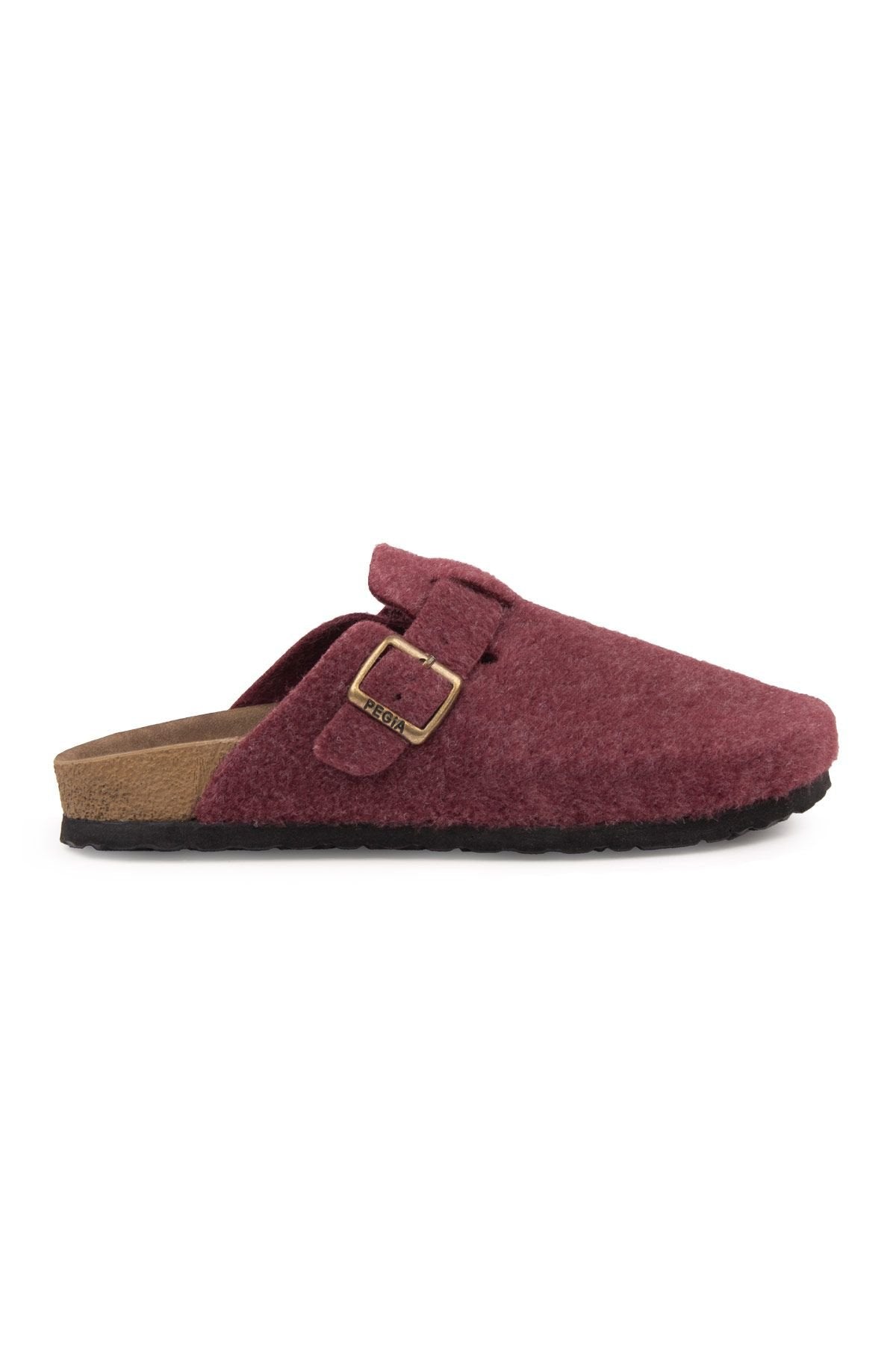 Pegia Women's Cashmere Clog Slippers 215545  - Burgundy
