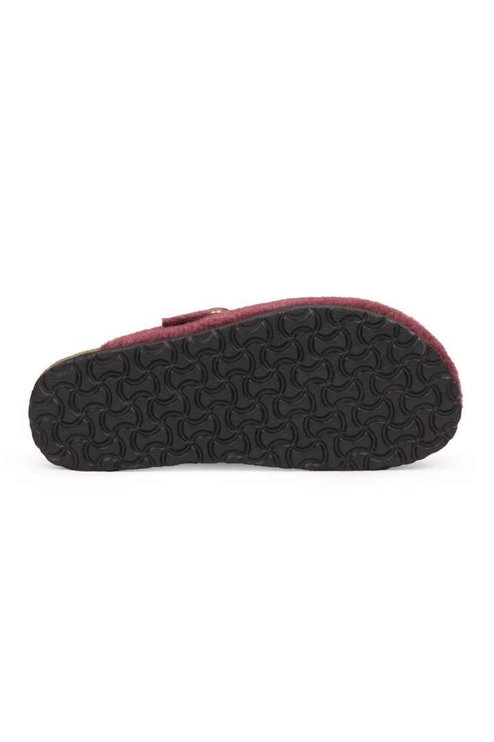 Pegia Women's Cashmere Clog Slippers 215545  - Burgundy