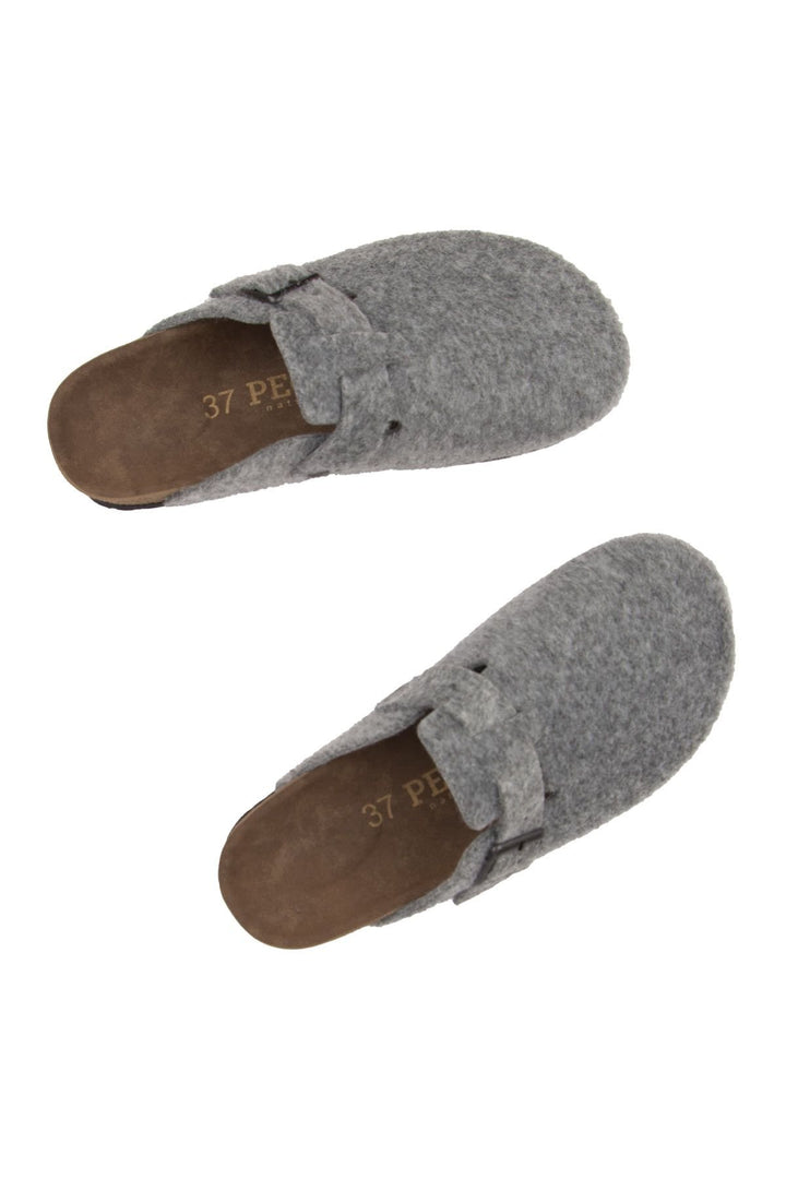 Pegia Women's Cashmere Clog Slippers 215545  - Grey