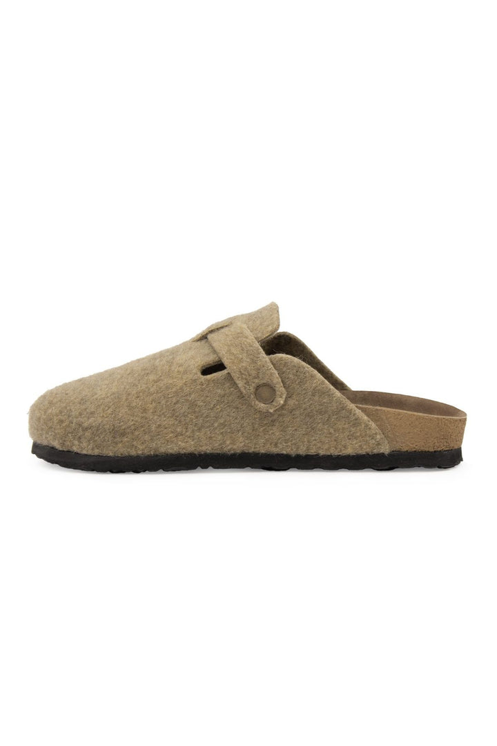 Pegia Women's Cashmere Clog Slippers 215545  - Stone