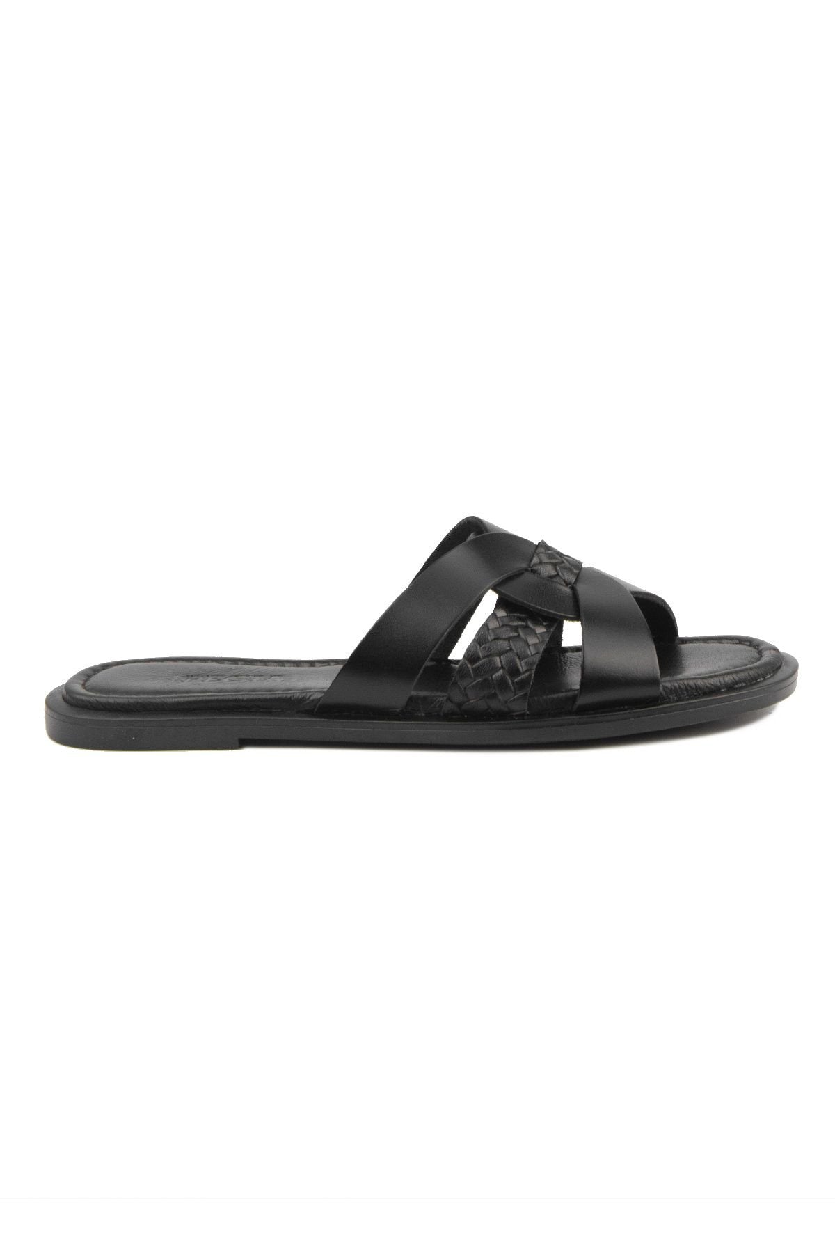 Pegia Women's Leather Slippers DG6013  - Black