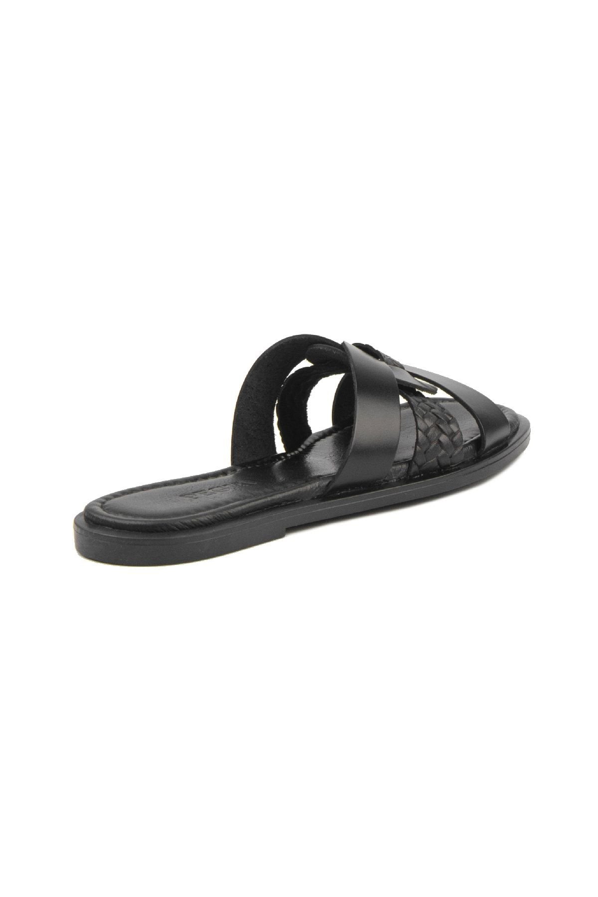 Pegia Women's Leather Slippers DG6013  - Black