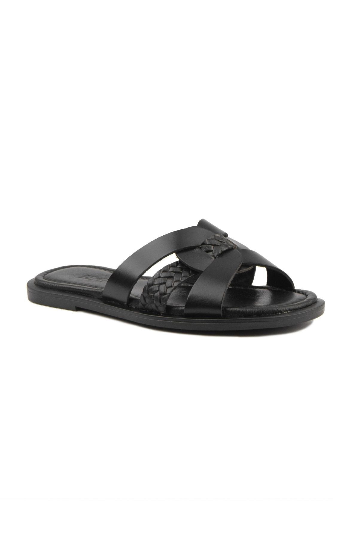 Pegia Women's Leather Slippers DG6013  - Black