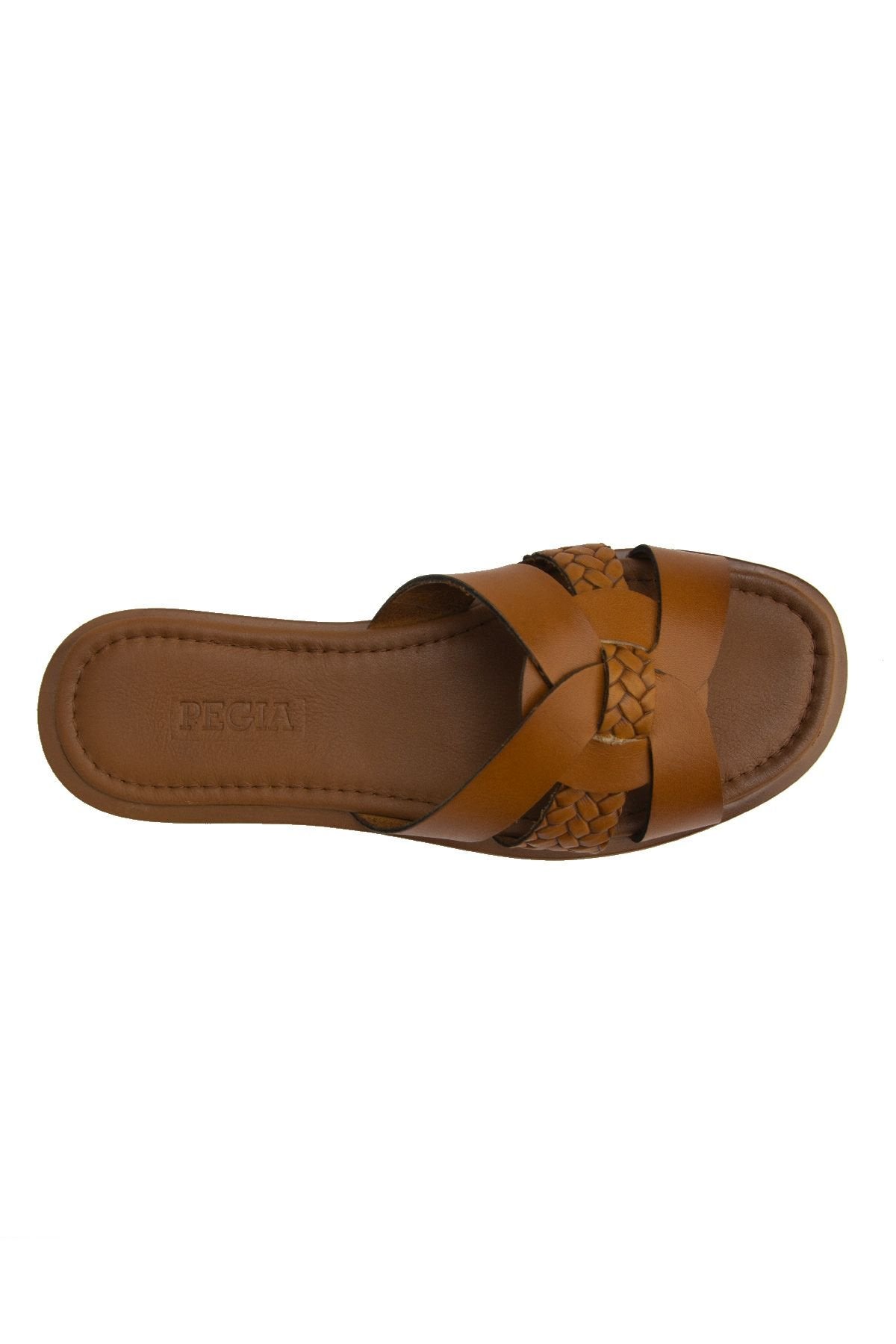 Pegia Women's Leather Slippers DG6013  - Chestnut
