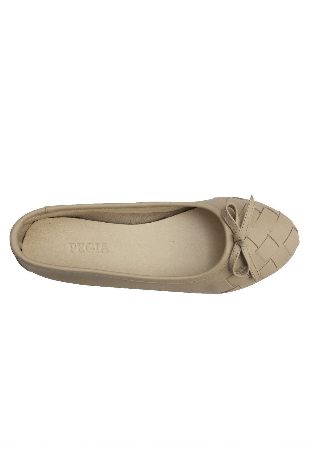 Pegia Women's Leather Ballet Shoes DG6019  - Beige