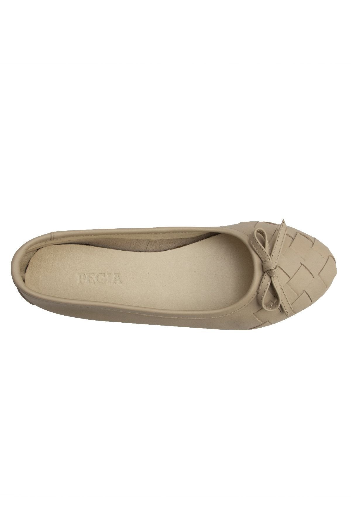 Pegia Women's Leather Ballet Shoes DG6019  - Beige