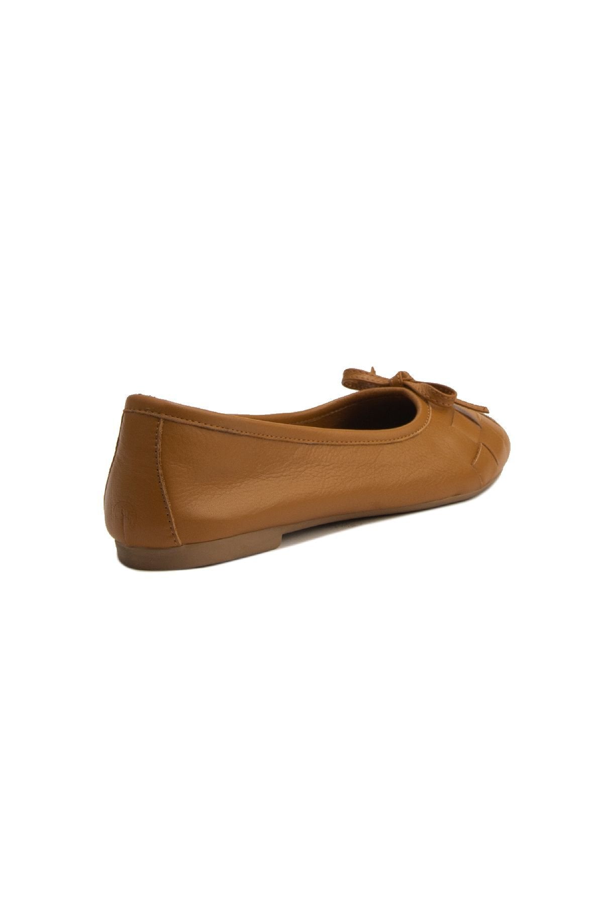 Pegia Women's Leather Ballet Shoes DG6019  - Chestnut