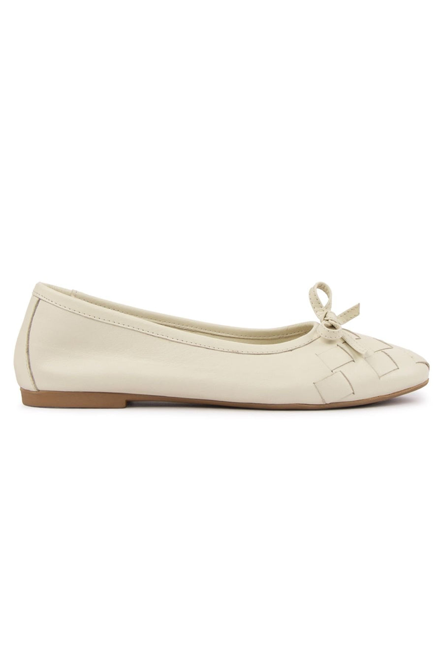 Pegia Women's Leather Ballet Shoes DG6019  - Ivory