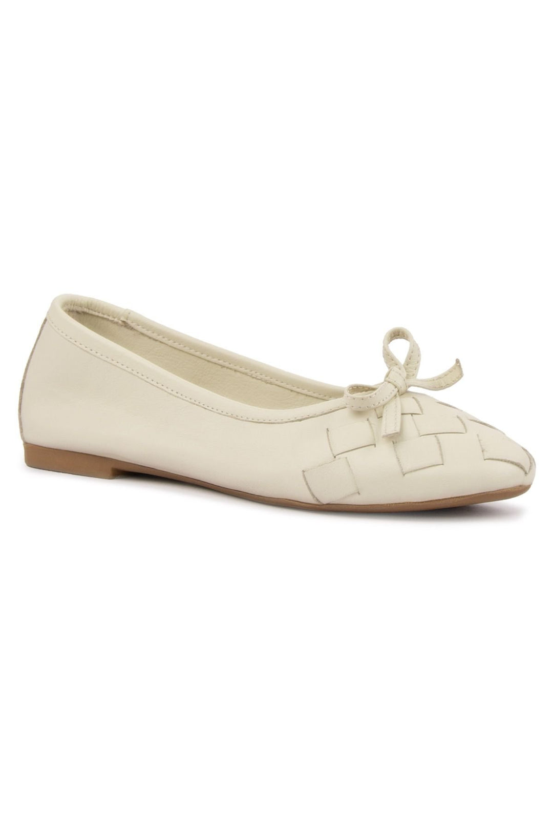 Pegia Women's Leather Ballet Shoes DG6019  - Ivory