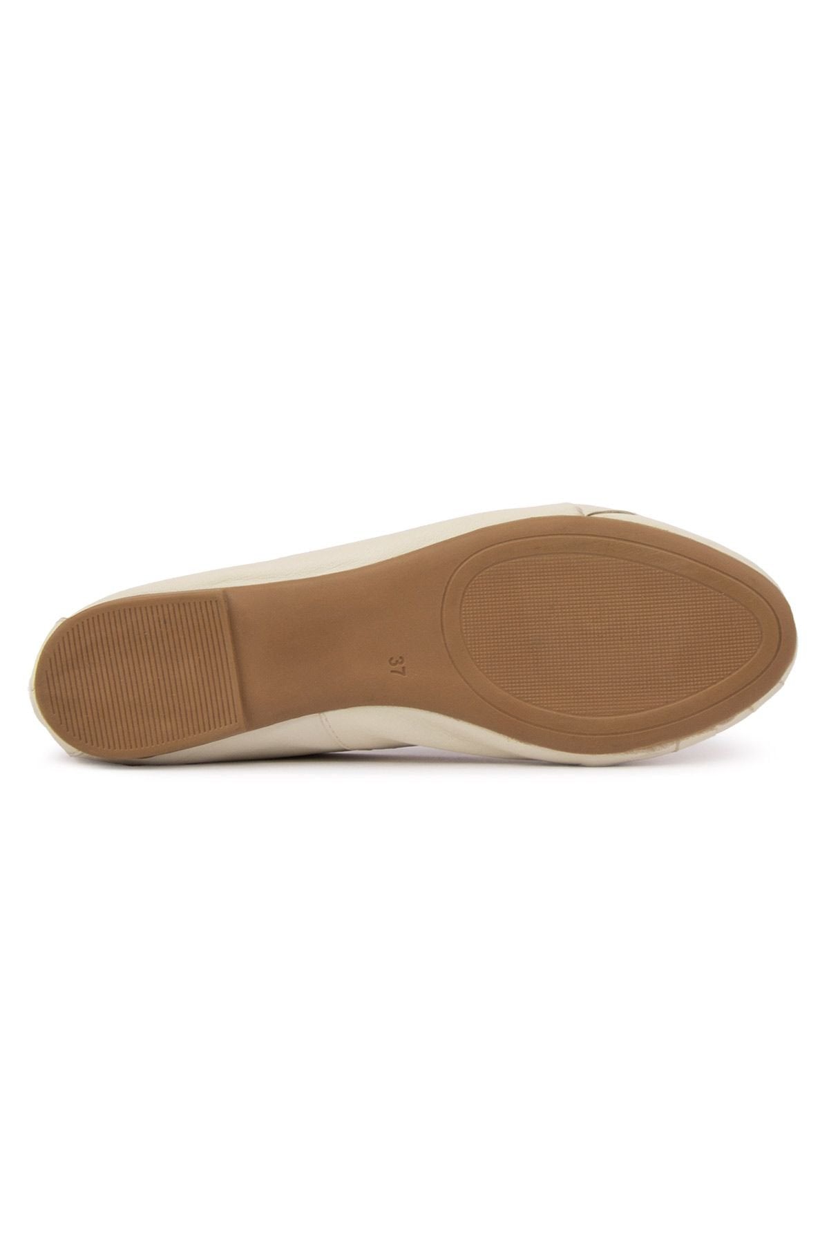 Pegia Women's Leather Ballet Shoes DG6019  - Ivory