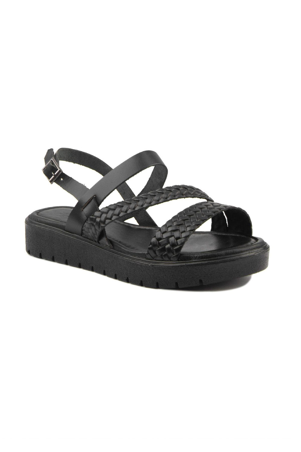 Pegia Women's Leather Sandals DG6018  - Black