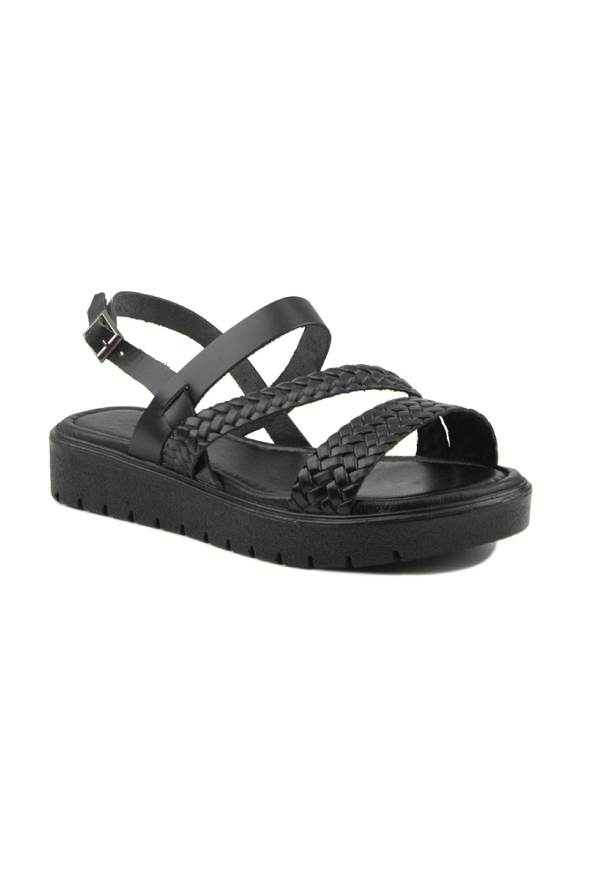 Pegia Women's Leather Sandals DG6018  - Black