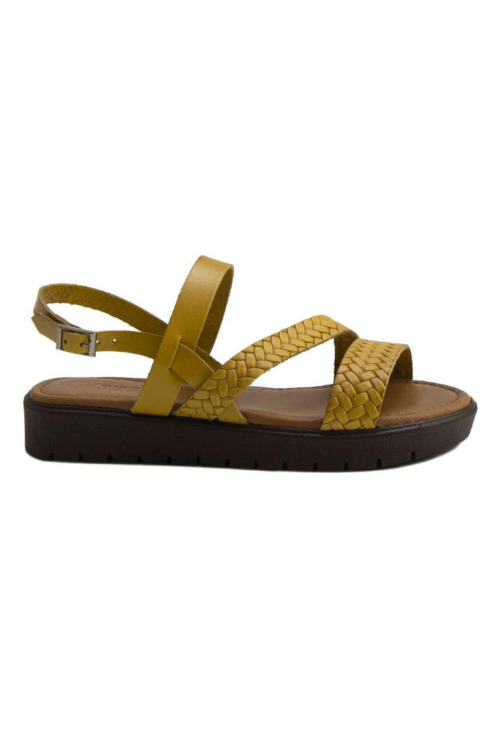 Pegia Women's Leather Sandals DG6018  - Yellow