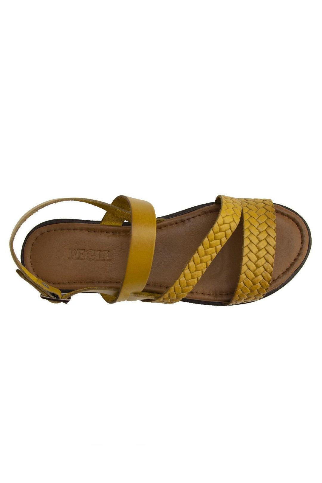 Pegia Women's Leather Sandals DG6018  - Yellow