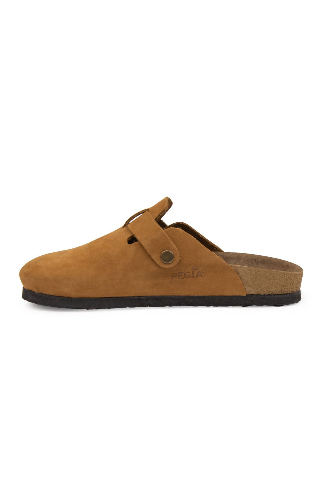 Pegia Women's Leather Clog Slippers 215541  - Chestnut