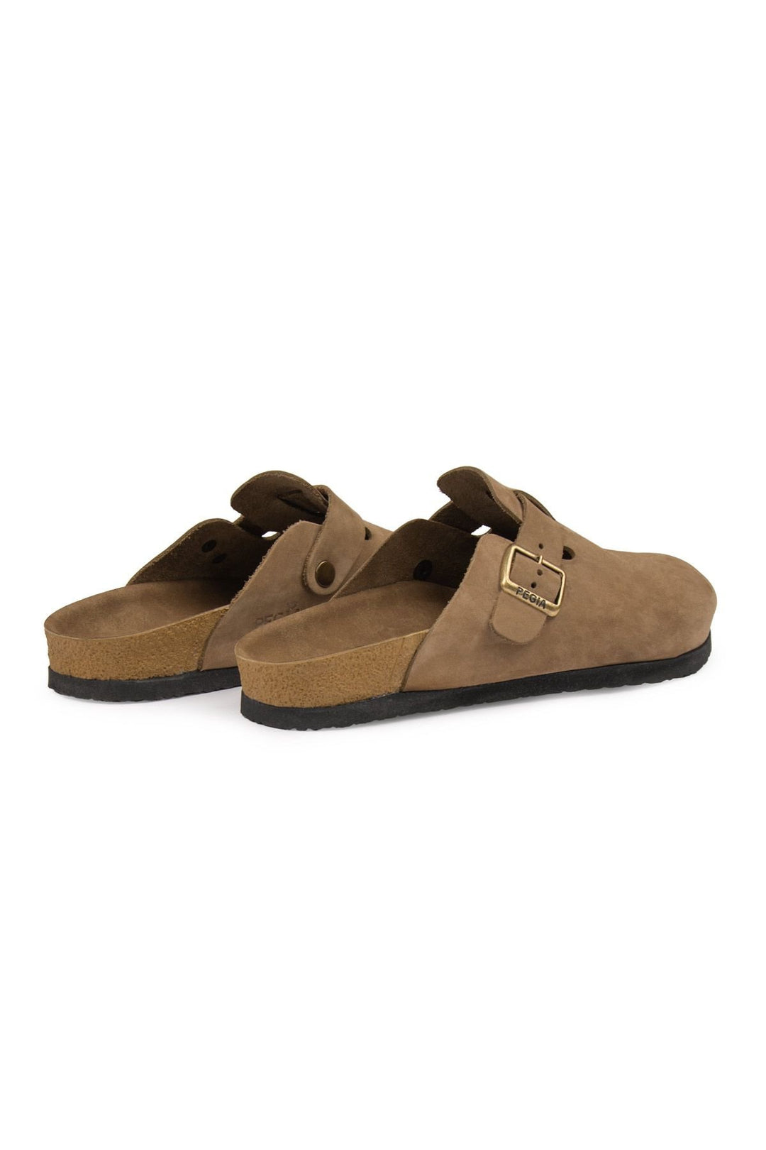 Pegia Women's Leather Clog Slippers 215541  - Latte