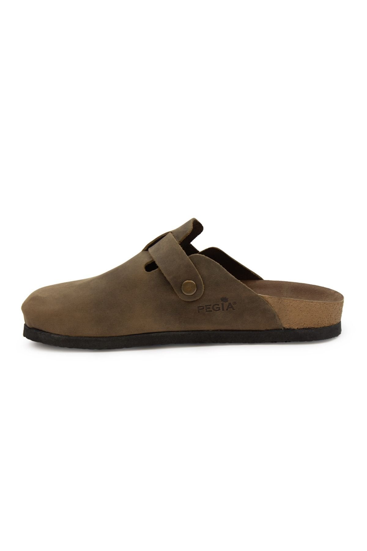 Pegia Women's Leather Clog Slippers 215541  - Stone