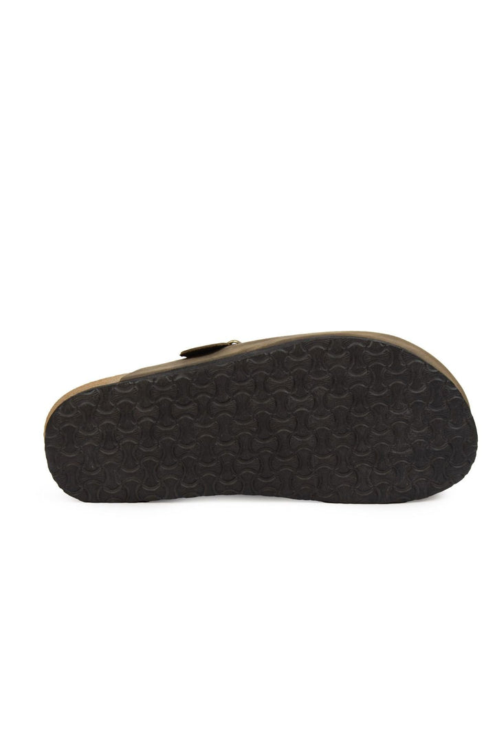 Pegia Women's Leather Clog Slippers 215541  - Stone