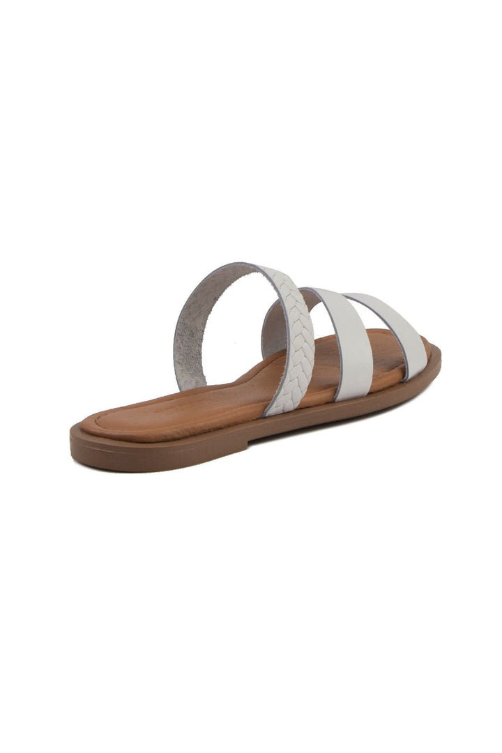 Pegia Women's Leather Slippers DG6015  - White