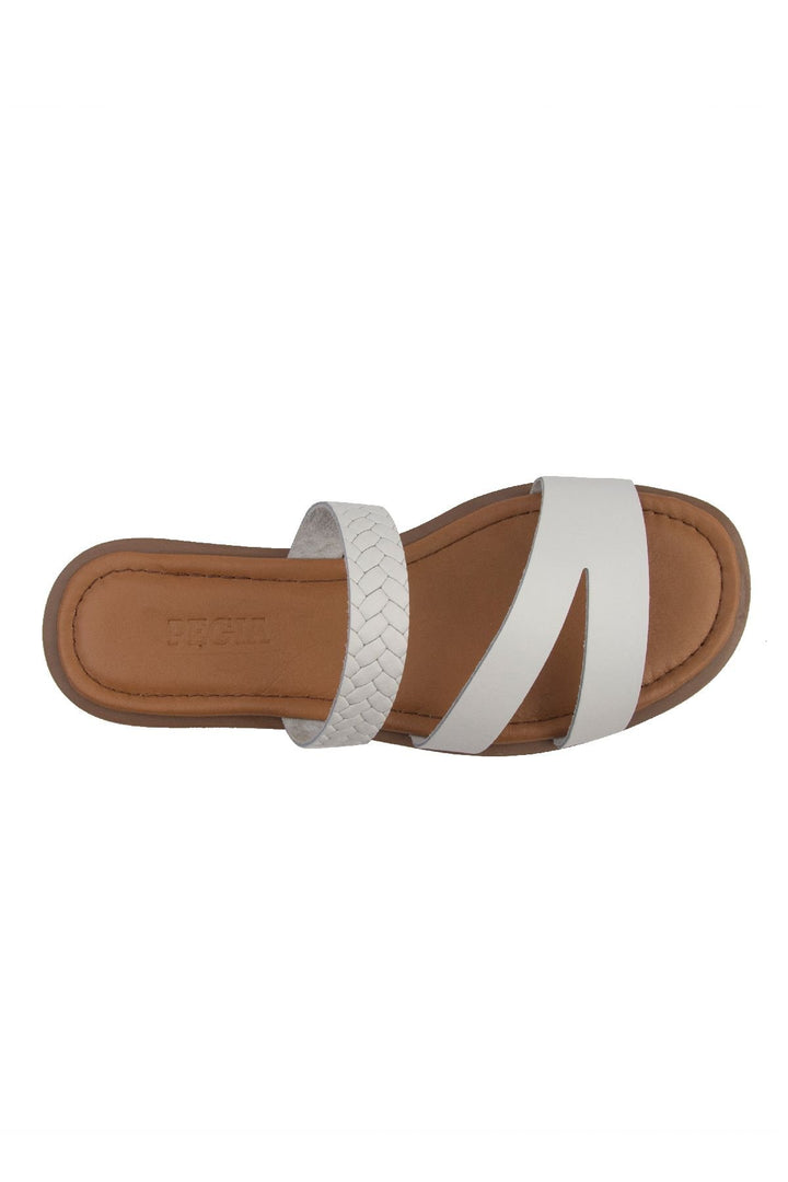 Pegia Women's Leather Slippers DG6015  - White